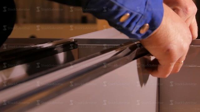 Rubber Insulation for glass and doors. Worker use Window Rubber Seal. self-adhesive seal for glass смотреть онлайн