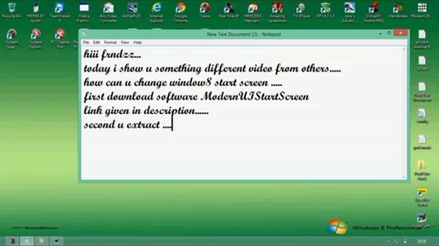 change your window 8 start screen by ayush.. смотреть онлайн
