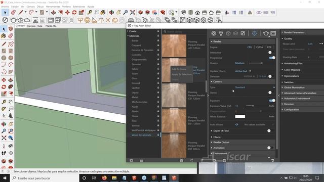 V-Ray para SketchUp - Minicurso básico | Render de un interior #QUEDATEENCASA смотреть онлайн