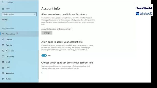 How to disable app access account info in Windows 10? смотреть онлайн