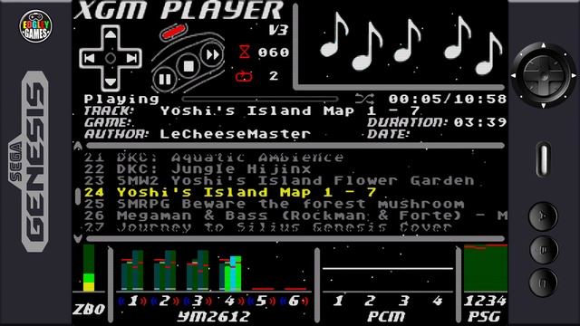 XGM PLAYER - Music Player for Sega Genesis / Mega Drive смотреть онлайн