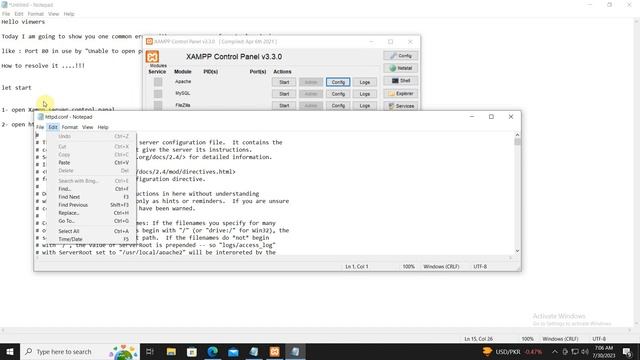 Xampp Server Windows: Port 80 in use by "Unable to open process" with PID 4! смотреть онлайн