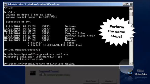 Remove password for any Windows OS (No additional software required) смотреть онлайн