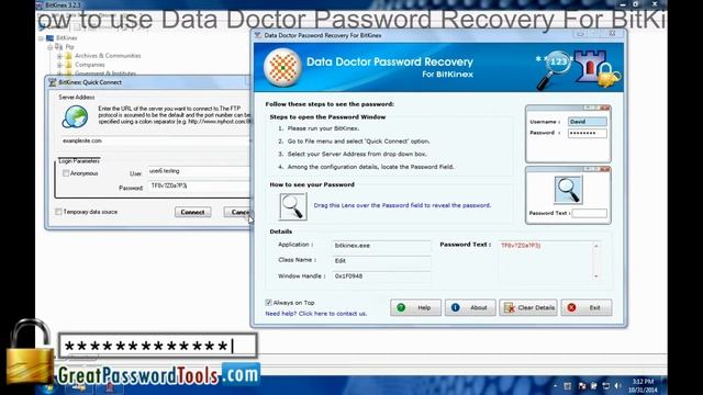 Password Recovery Software: Regain Lost Password of BitKinex Client смотреть онлайн