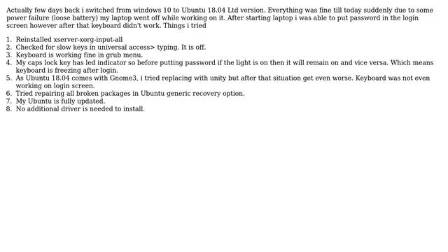 Ubuntu: keyboard not working in Ubuntu 18.04Lts смотреть онлайн