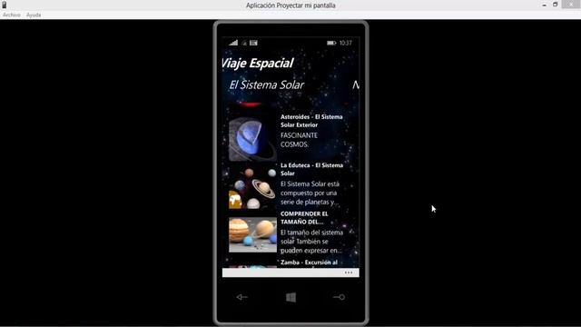Aplicación Hecha en windows app studio Viaje Espacial смотреть онлайн
