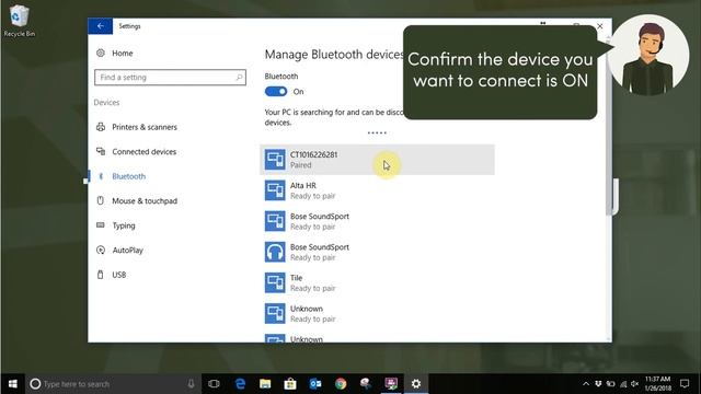 How To Connect a Bluetooth Device: Windows 10 смотреть онлайн