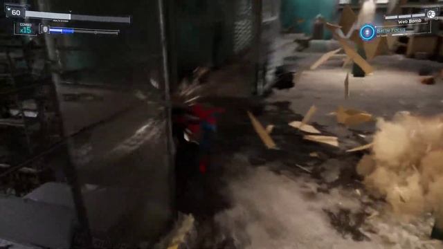 spiderman remastered pc free roam gameplay//combat and web swinging through newyork city... смотреть онлайн