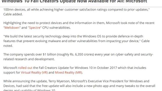 tech news:Windows 10 Fall Creators Update Now Available for All смотреть онлайн