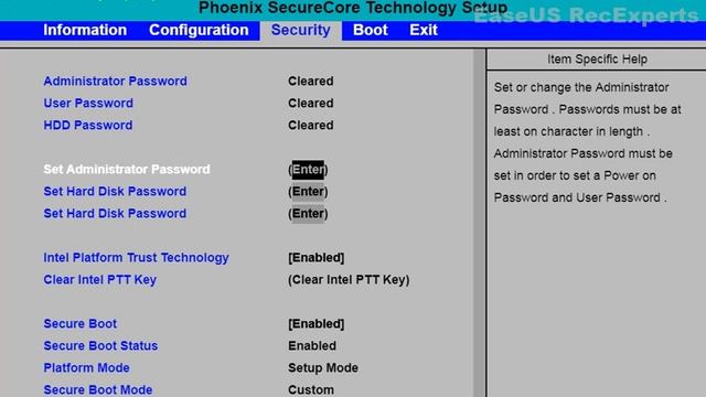Parametros de la BIOS - Lenovo V310 14IKB смотреть онлайн