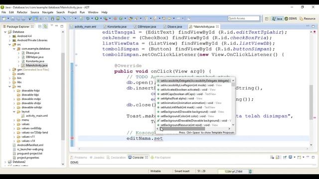 Penggunaan Database SQLite pada Android Eclipse смотреть онлайн