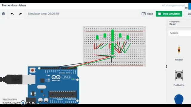 Blinking A LED using Arduino simulator смотреть онлайн