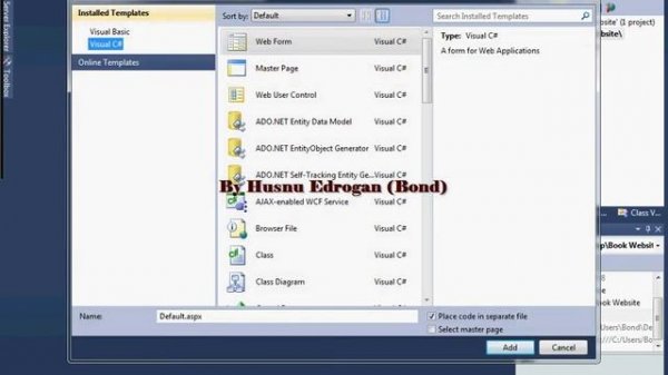 Create a Web Site using Visual Studio 2010.avi