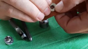 Установка клямерной кнопки (магнитной)