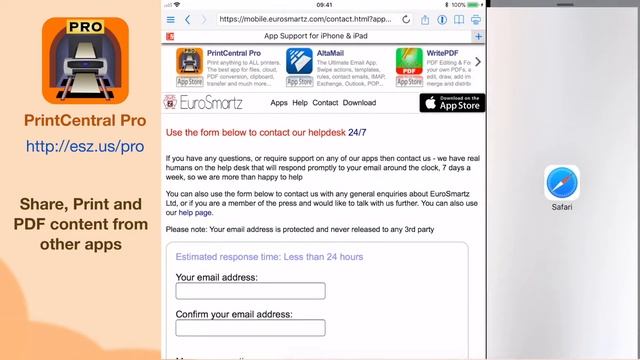 Drag to Share, Print and PDF content from other apps - PrintCentral Pro смотреть онлайн