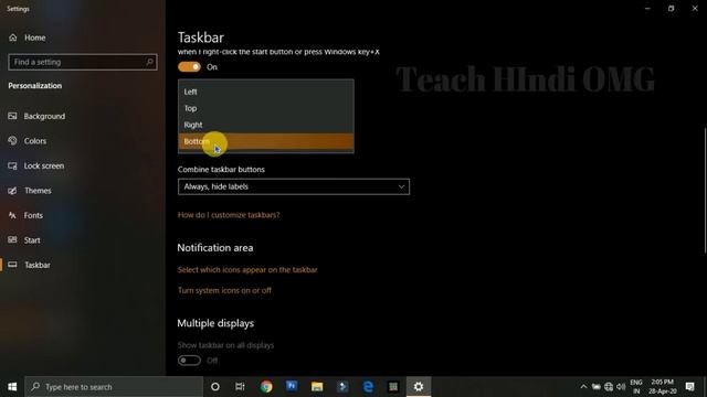 How to Move Taskbar in Window 10 By Teach Hindi OMG смотреть онлайн