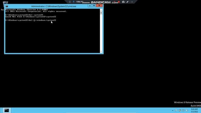 ลบ system32 บน windows 8 release preview build 8400 #3 (อย่าหาทำ) смотреть онлайн