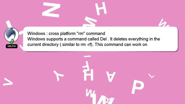 Windows : cross platform "rm" command смотреть онлайн
