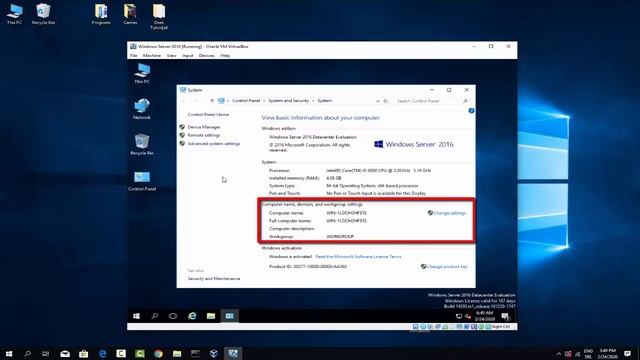 Windows Server 2016 - 10 - Hostname смотреть онлайн