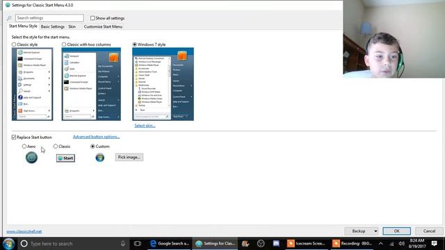 HOW TO GET THE WINDOWS 7 START ICON ON WINDOWS 10!!! смотреть онлайн