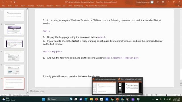 CIS Week 1 and 2(Installation of NetCat,nmap) смотреть онлайн