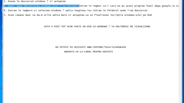 Cum facem un dvd/cd bootabil Windows 7 cu ImgBurn смотреть онлайн