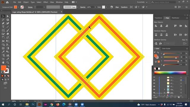 TeleTrends Graphics Design | Class 21 | Part 4 | Adobe Illustrator | Shape Builder and Transform смотреть онлайн