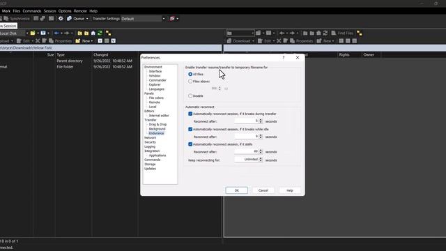 How to disable the resume/transfer setting for WinSCP смотреть онлайн