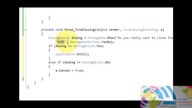 Csharp Tutorial 19 Message Box Asking if The User Wants To Exit смотреть онлайн