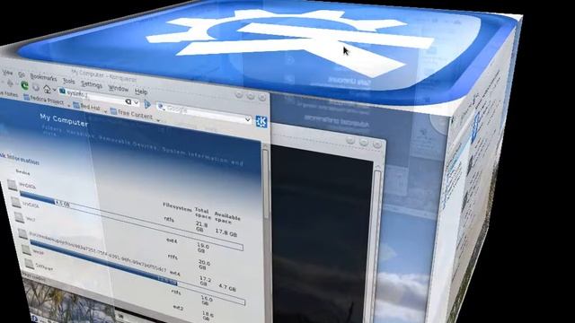 Fedora 19 KDE 4.11.5 desktop effects works with minimal hardware смотреть онлайн
