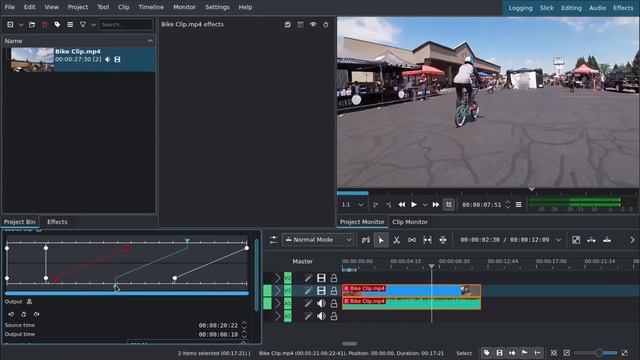 Kdenlive | Speed and Slow with Time Remapping. смотреть онлайн