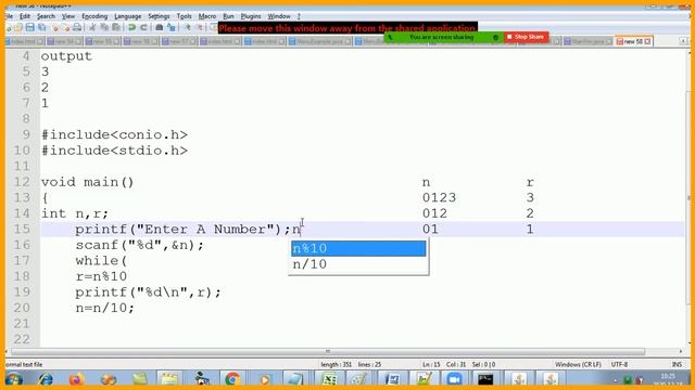 C Programming - (2 Machines %10 and /10 - find sum of digits) смотреть онлайн