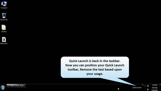 Windows Hack: How to Bring Back the Quick Launch toolbar in Windows 7 смотреть онлайн