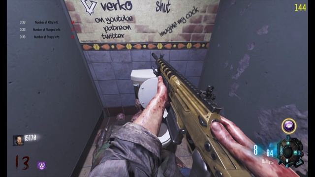 POOP OF THE DEAD But 10x HARDER! [BO3 Zombies] смотреть онлайн