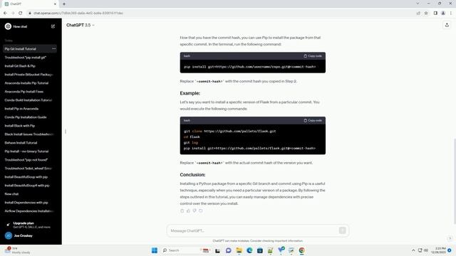 pip install git branch commit смотреть онлайн