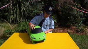 Sami And Amira Protects Lamborghini Toy for Kids