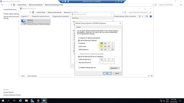របៀបដាក់ ip address on windows server 2019 How to change the IP address in Windows Server 2019 смотреть онлайн
