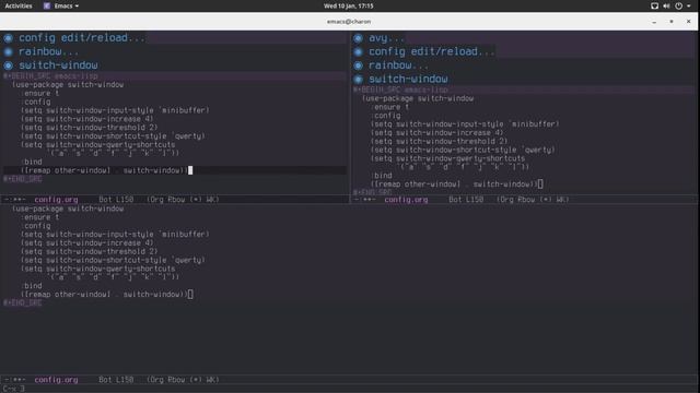 Emacs Tutorial 9 - Switching windows in a smart way! смотреть онлайн