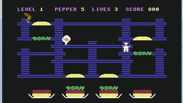BurgerTime - Commodore 64 - emulador CCS64 v3.9.2 - probado Windows 7 x64 смотреть онлайн