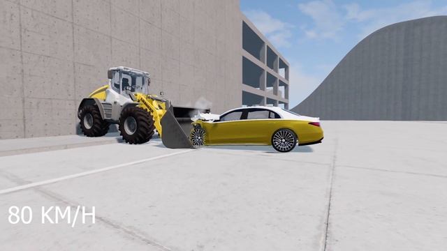 FRONT LOADER vs MAYBACH S680! 200 KM/H CRASH TEST! - BeamNG .drive смотреть онлайн