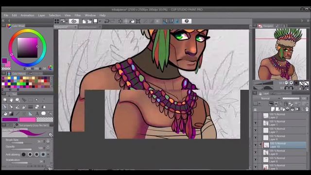 Papau New Guinea Pierce | Clip Studio Paint Speedpaint смотреть онлайн