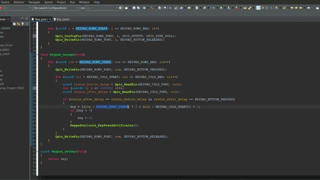 Embedded Systems ARM Key Pad Update Key pad Driver key pad c Eclipse lab 5 - IDE смотреть онлайн