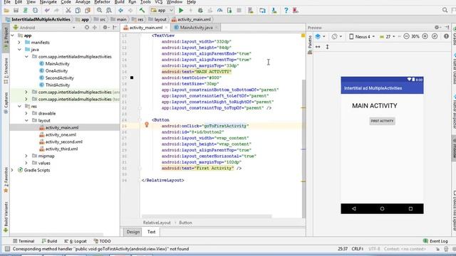 HOW TO APPLY ADMOB INTERTITIAL AD FOR MULTIPLE ACTIVITIES in android studio смотреть онлайн