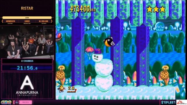 Ristar by Chubbus in 34:17 SGDQ2019 смотреть онлайн