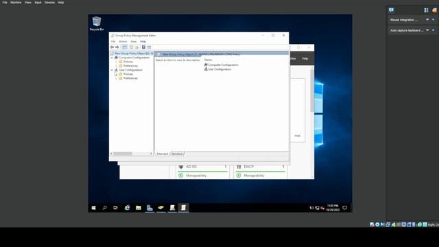 Creating Group Policy Objects | Windows Server 2019 | Windows 10 | Oracle VirtualBox смотреть онлайн