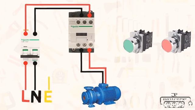 Three phase line protection by use a magnetic contract relay. how to make | electricity | electrica смотреть онлайн