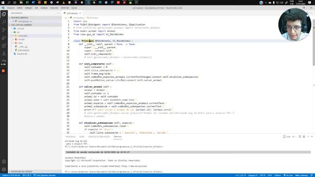 PyQt6: Exercício - Cadastro de animais - Entidade Animal смотреть онлайн