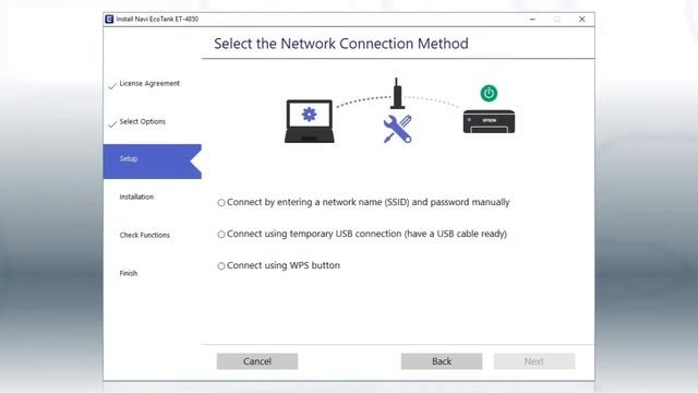 Epson EcoTank ET-4850 | Wireless Setup Using the Control Panel смотреть онлайн