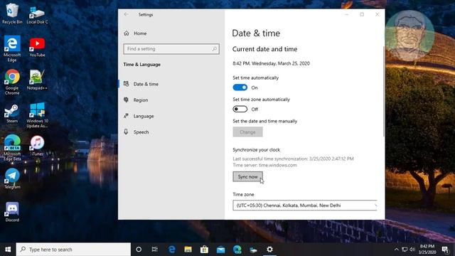 How To Synchronize Time With Internet Server in Windows 10 смотреть онлайн