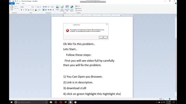 How To Fix OpneCl.dll Problem | In am minute | On Computer / Laptop | Easy Method... смотреть онлайн
